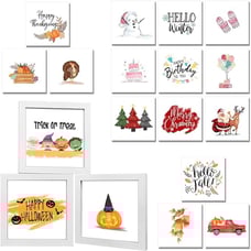 Easter Home Decor Signs Set of 3 Frames and 36 Interchangeable Sayings