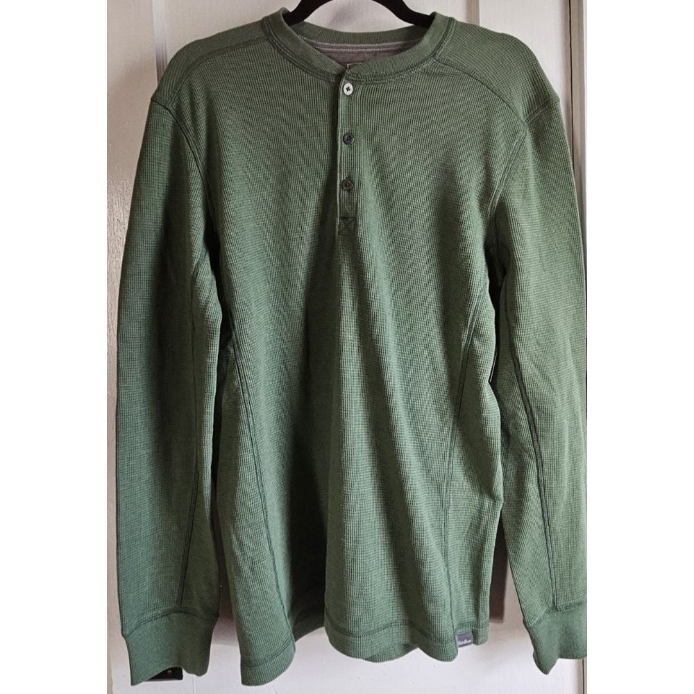 NWT Eddie Bauer MR EF THERMAL HENLEY irish green Sz S