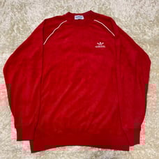 【Extremely Rare Material】 Excellent Condition◎ adidas Pile Fleece Sweatshirt