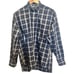 Burberry Blue and White Plaid Button-Down Collared 100% Cotton Dress Shirt