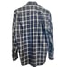 Burberry Blue and White Plaid Button-Down Collared 100% Cotton Dress Shirt