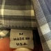 Burberry Blue and White Plaid Button-Down Collared 100% Cotton Dress Shirt