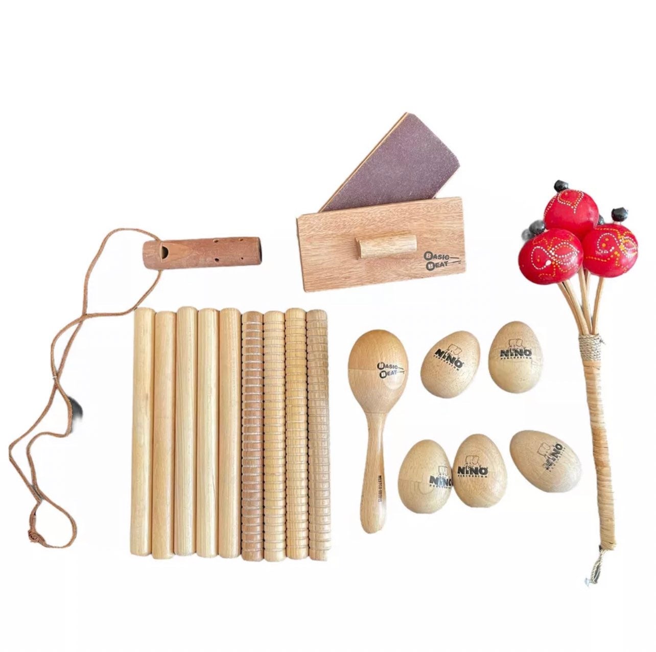 Childrens Wooden Musical Instrument Lot