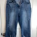 Judy Blue Jude Crop High Waisted Distressed 5 Button Fly Wide Leg Crop Jeans 16W