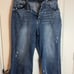 Judy Blue Jude Crop High Waisted Distressed 5 Button Fly Wide Leg Crop Jeans 16W