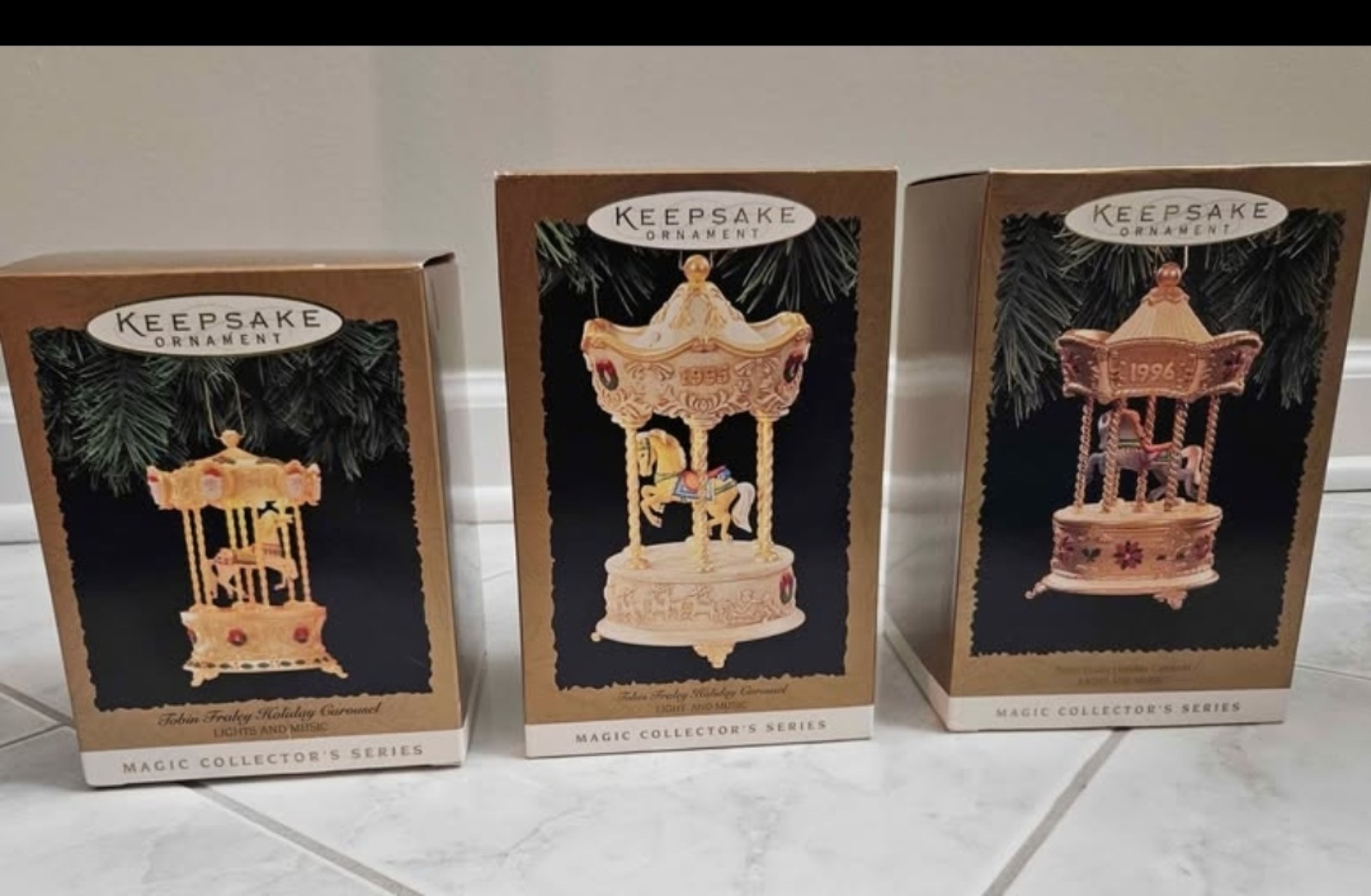 RARE - Hallmark ornaments - Tobin Fraley Holiday Carousel Series