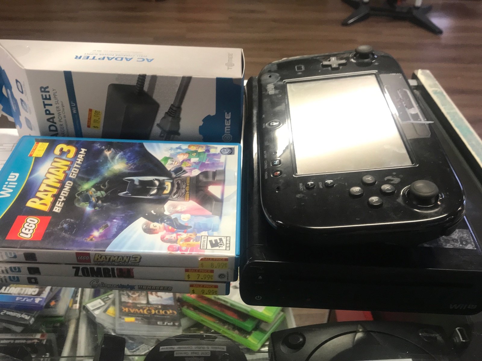 Nintendo Wii U 32GB Console With Tablet, power cable, and 5 games