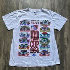 Apex One 1994 World Cup USA Soccer T-Shirt All Countries Vintage Double Sided