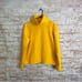 Dudley Stephens Park Slope Vello Fleece Turtleneck in Marigold Size Medium