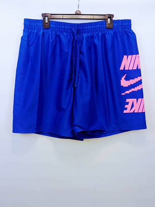 Nike Swim Men's 7 Volley Shorts Trunks XXL Blue Pink NESSD514 Swimming NWT