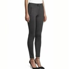 Vince Ponte Front Seam Riding Pants Zip Pockets Gray Size 8