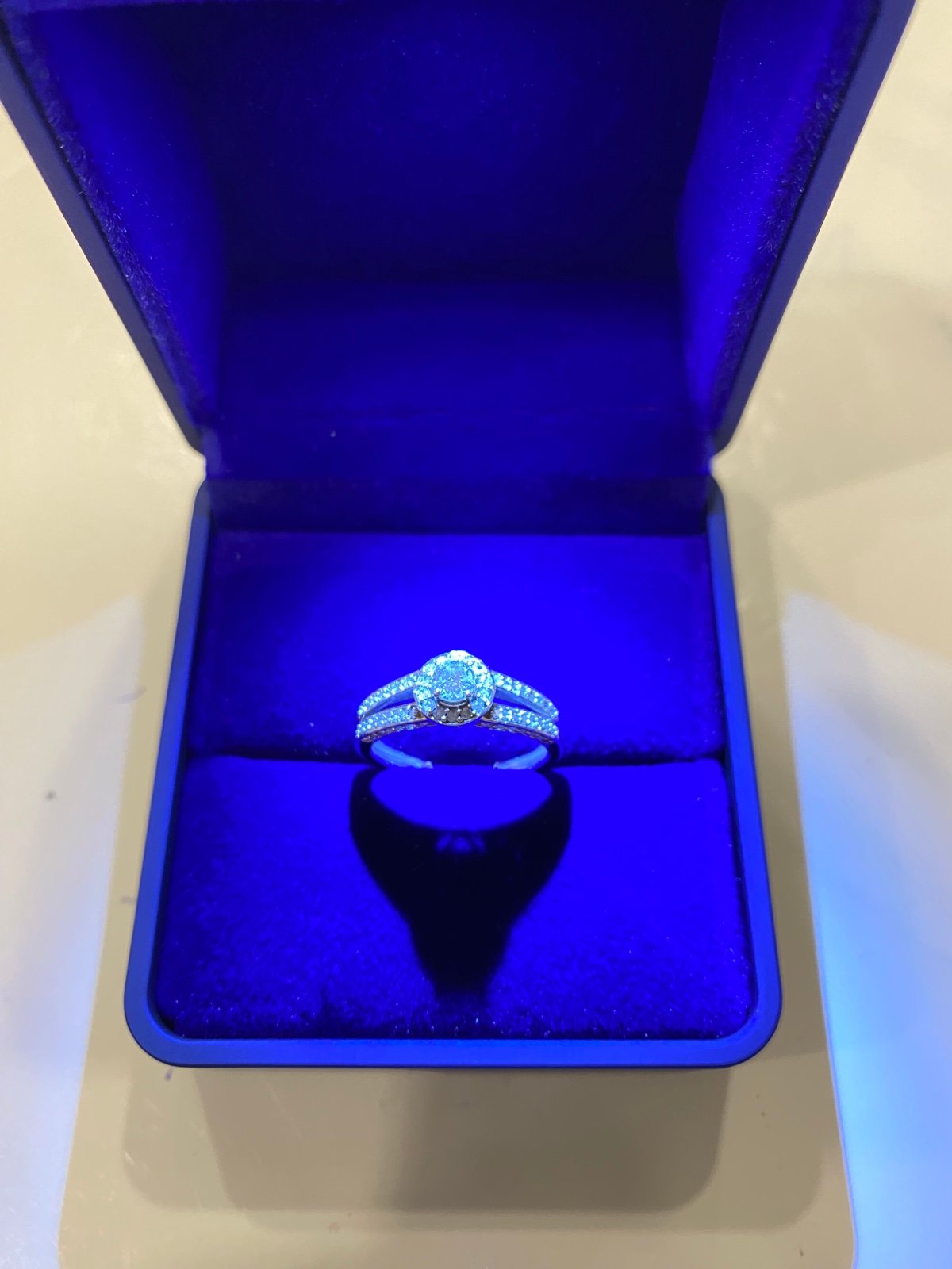 1/2ct Diamond Engagement Ring in 10K White Gold ( Size 6 only)
