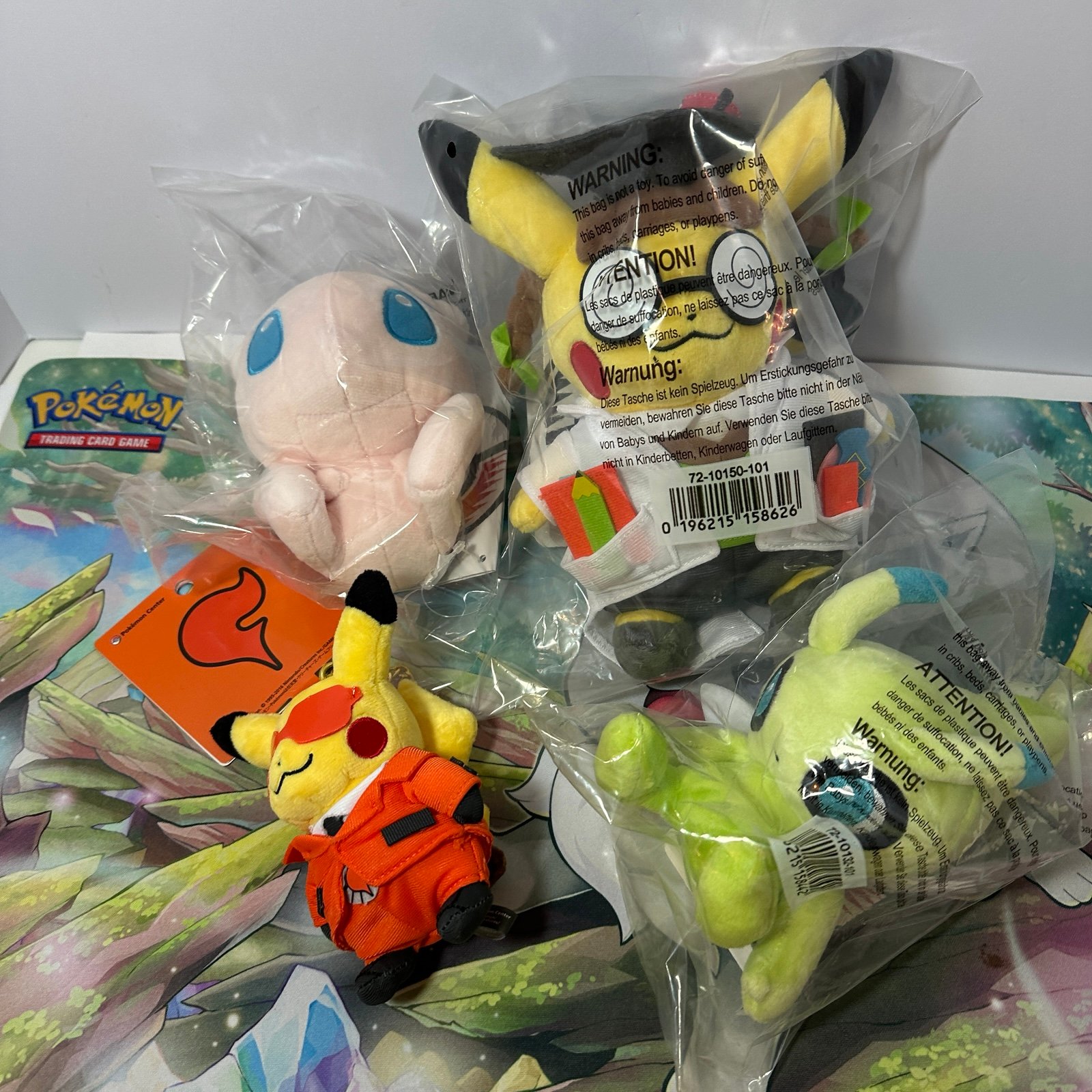 Pokemon New Plush Lot Set Pikachu Celebi Mew