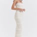 House of Cb SOLANA IVORY SEQUIN PLEAT MAXI DRESS. Size XL
