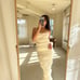 House of Cb SOLANA IVORY SEQUIN PLEAT MAXI DRESS. Size XL