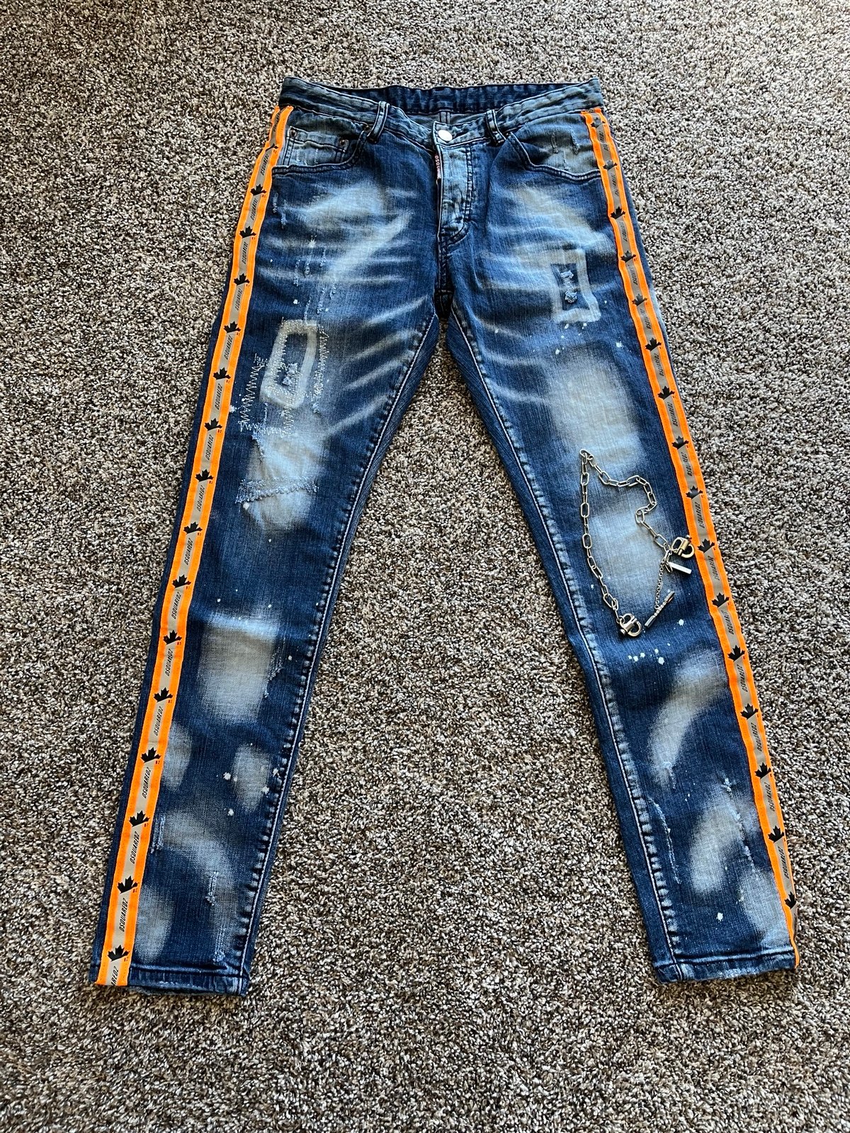 dsquared2 jeans 46 with Silver chain