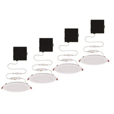 Ultra Slim 6 in. Adjustable CCT Dimmable LED Recessed Light Kit (4-Pack)