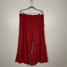 Title Nine Women XL Rust Red Orange Round Trip Adjustable Wide Leg Ankle Pants
