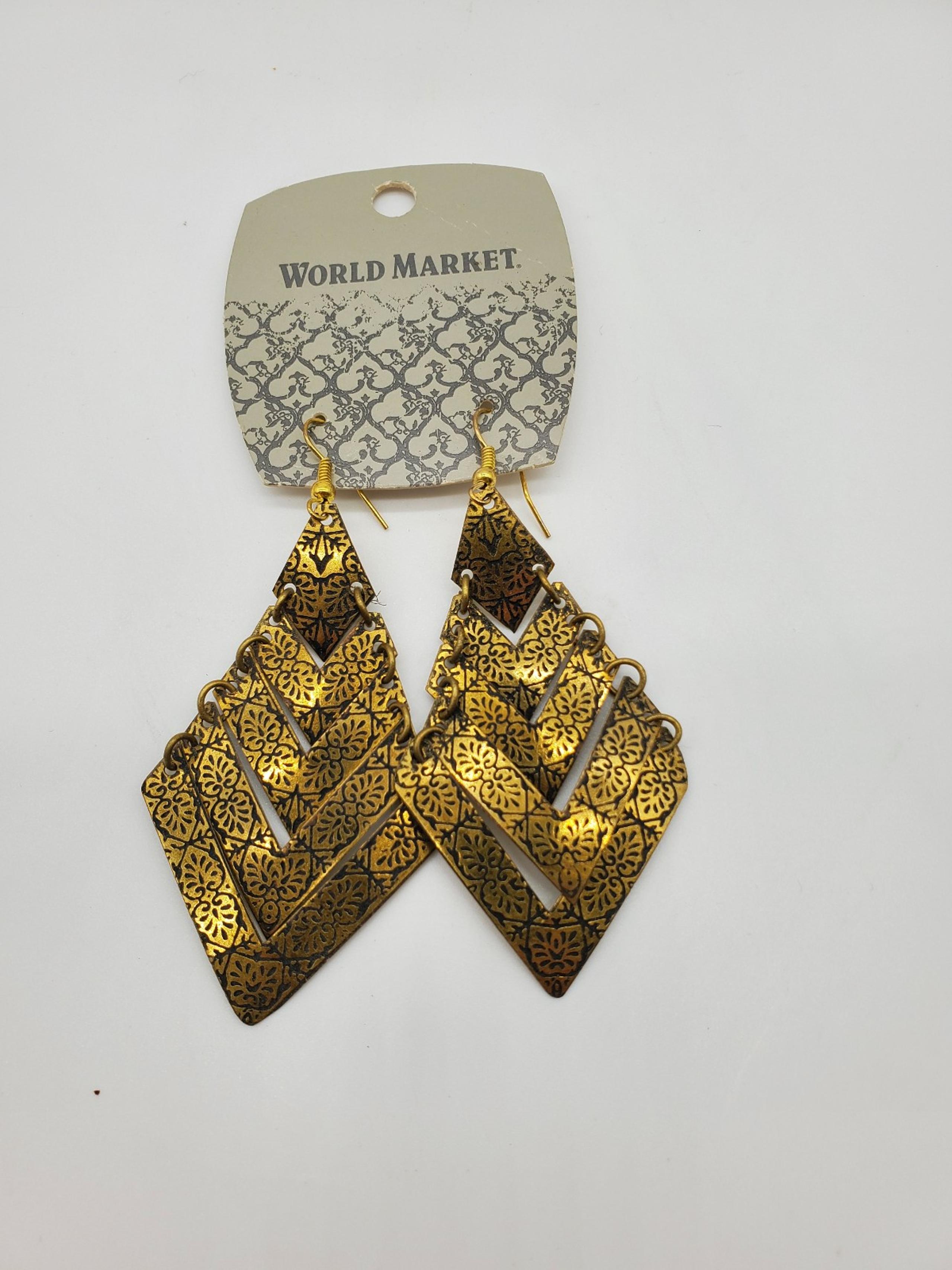 World Market Long Dangly Boho Earrings