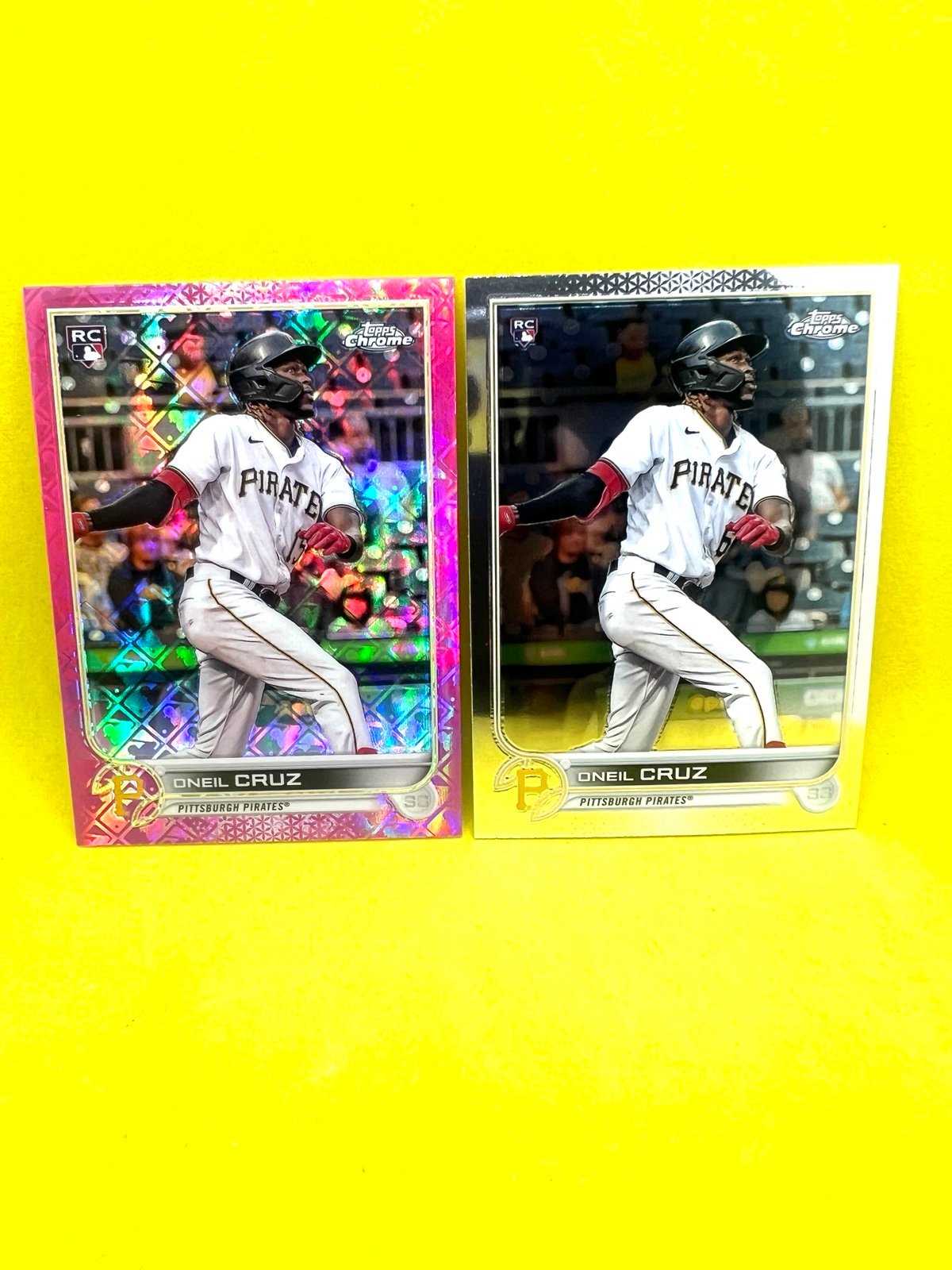 O’Neil Cruz Topps Pink Chrome Logofractor /199 RC Bundle