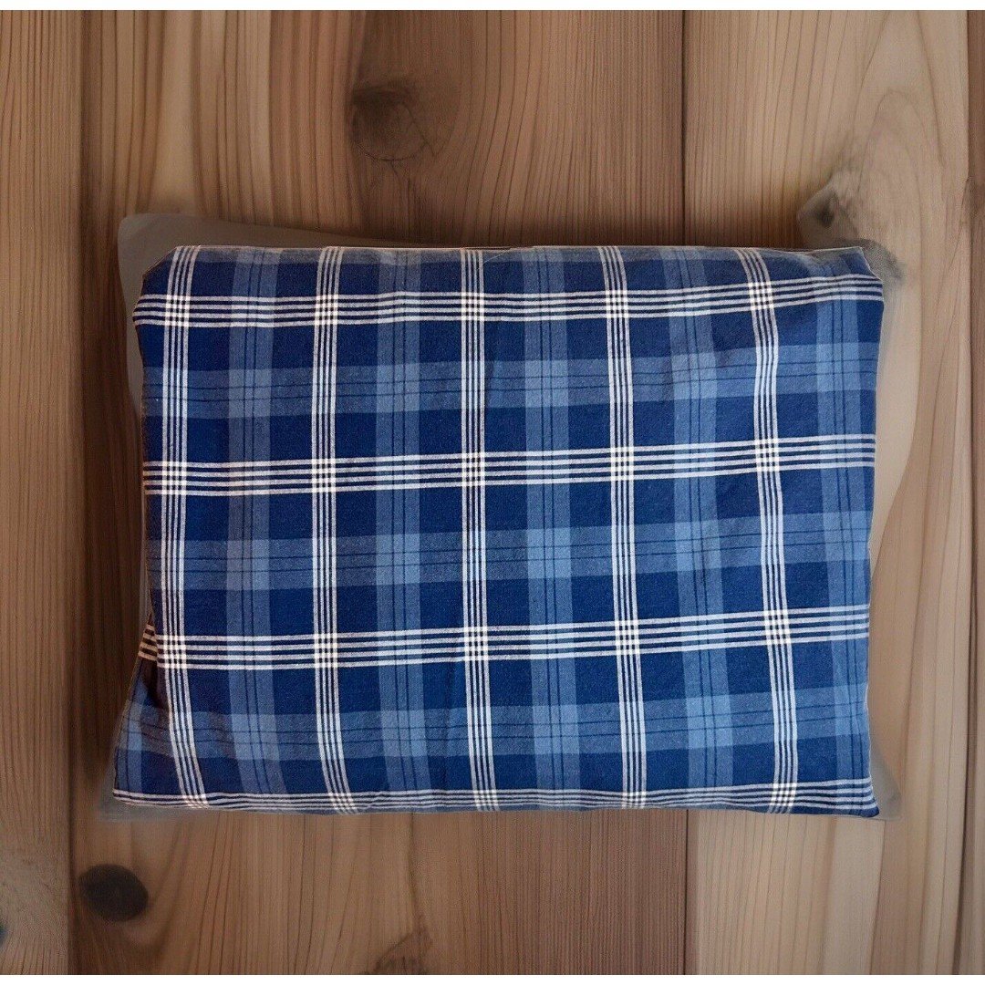 HTF Ralph Lauren SWEETWATER AMERICANA Blue Plaid FULL, FITTED Sheet VTG