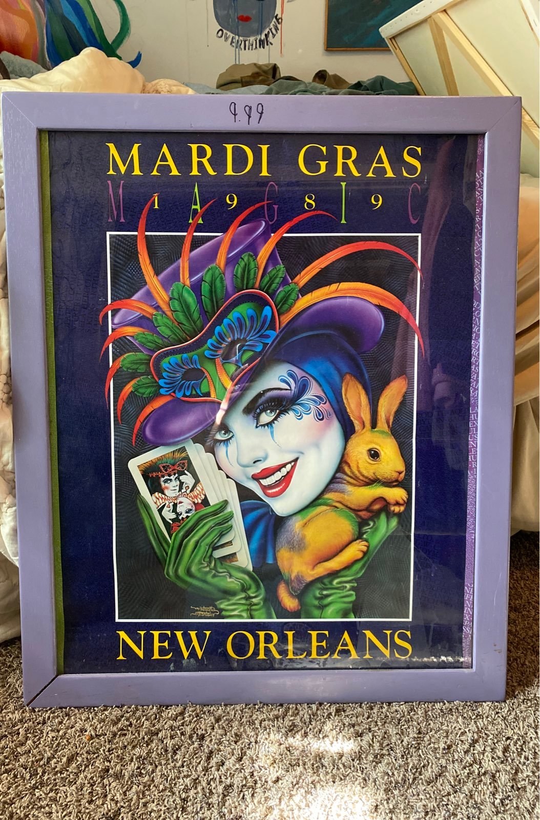 1989 MARDI GRAS NEW ORLEANS SIGNED POSTE