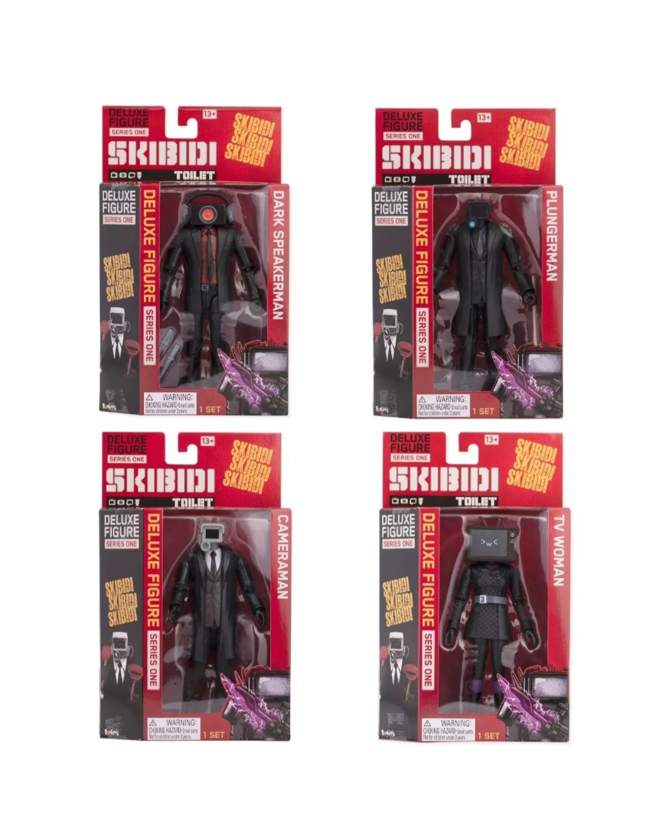 Skibidi Toilet Deluxe Figure 6 SET Of 4 Series 1 TV Woman Camerman LOT NEW 2025