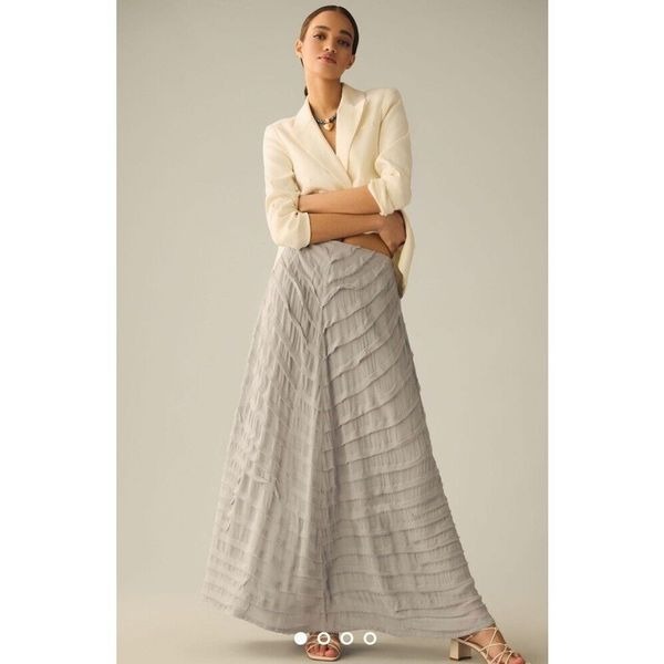 New Anthropologie Ruffle Stripe Skirt Size 12