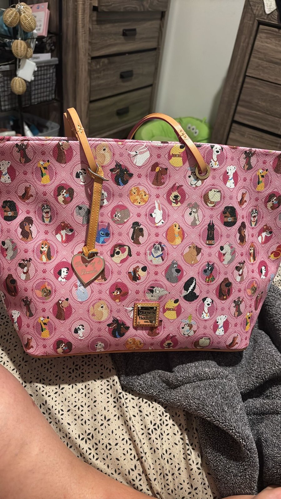 Dooney and Bourke Disney dog pink tote