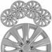 16 Set of 4 Wheel Covers 10-Spoke Silver Snap On Hub Cap for R16 Tire & Steel