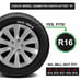 16 Set of 4 Wheel Covers 10-Spoke Silver Snap On Hub Cap for R16 Tire & Steel