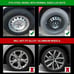 16 Set of 4 Wheel Covers 10-Spoke Silver Snap On Hub Cap for R16 Tire & Steel