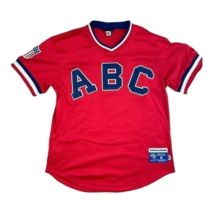 Atlanta Black Crackers NLB Rings & Crwns Jersey Sz M #44 Red Mesh Replica NWT