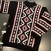 Vintage Clifton Place Knit Southwestern Pattern Long Sweater Mock Neck Pink