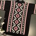 Vintage Clifton Place Knit Southwestern Pattern Long Sweater Mock Neck Pink