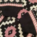 Vintage Clifton Place Knit Southwestern Pattern Long Sweater Mock Neck Pink