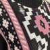 Vintage Clifton Place Knit Southwestern Pattern Long Sweater Mock Neck Pink