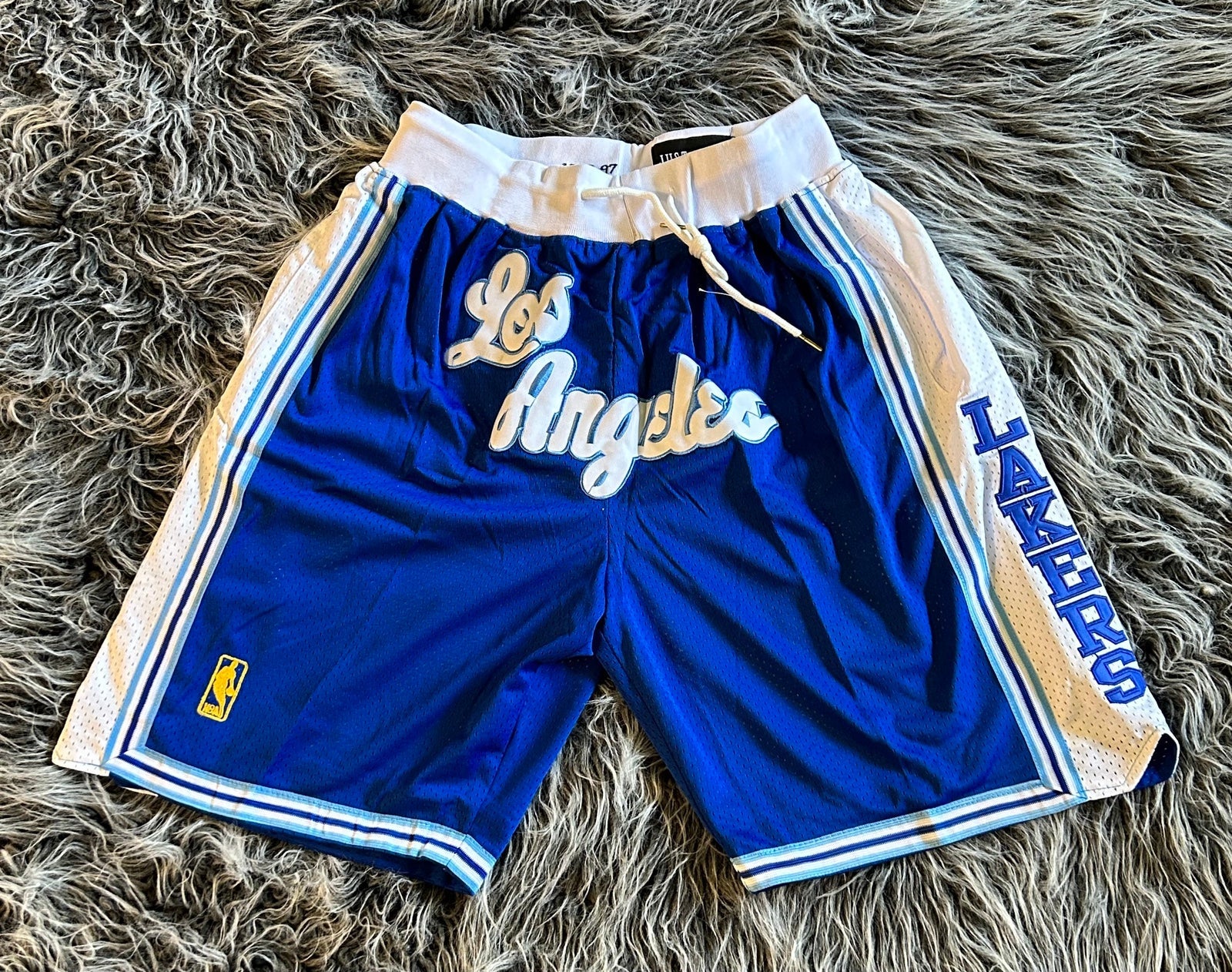 Los Angeles Lakers Mitchell & Ness Just Don Throwback Blue Shorts Size XXL