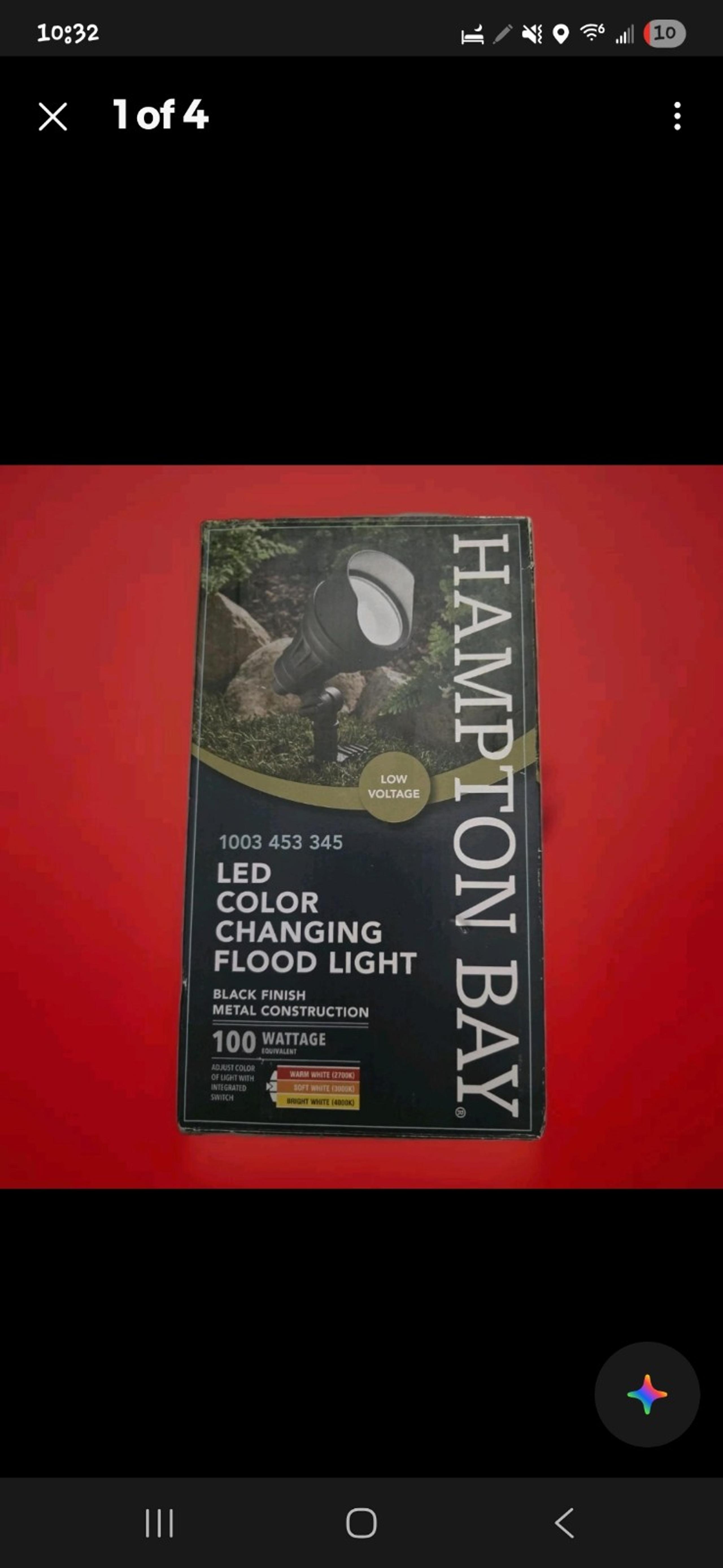 Hampton Bay 100-Watt Low Voltage Adjustable White Light LED Flood Light -