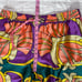 Zara Purple Pink Yellow Vibrant Patterned Satin Effect Boho Palazzo Pants -Large
