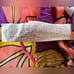 Zara Purple Pink Yellow Vibrant Patterned Satin Effect Boho Palazzo Pants -Large