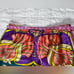 Zara Purple Pink Yellow Vibrant Patterned Satin Effect Boho Palazzo Pants -Large