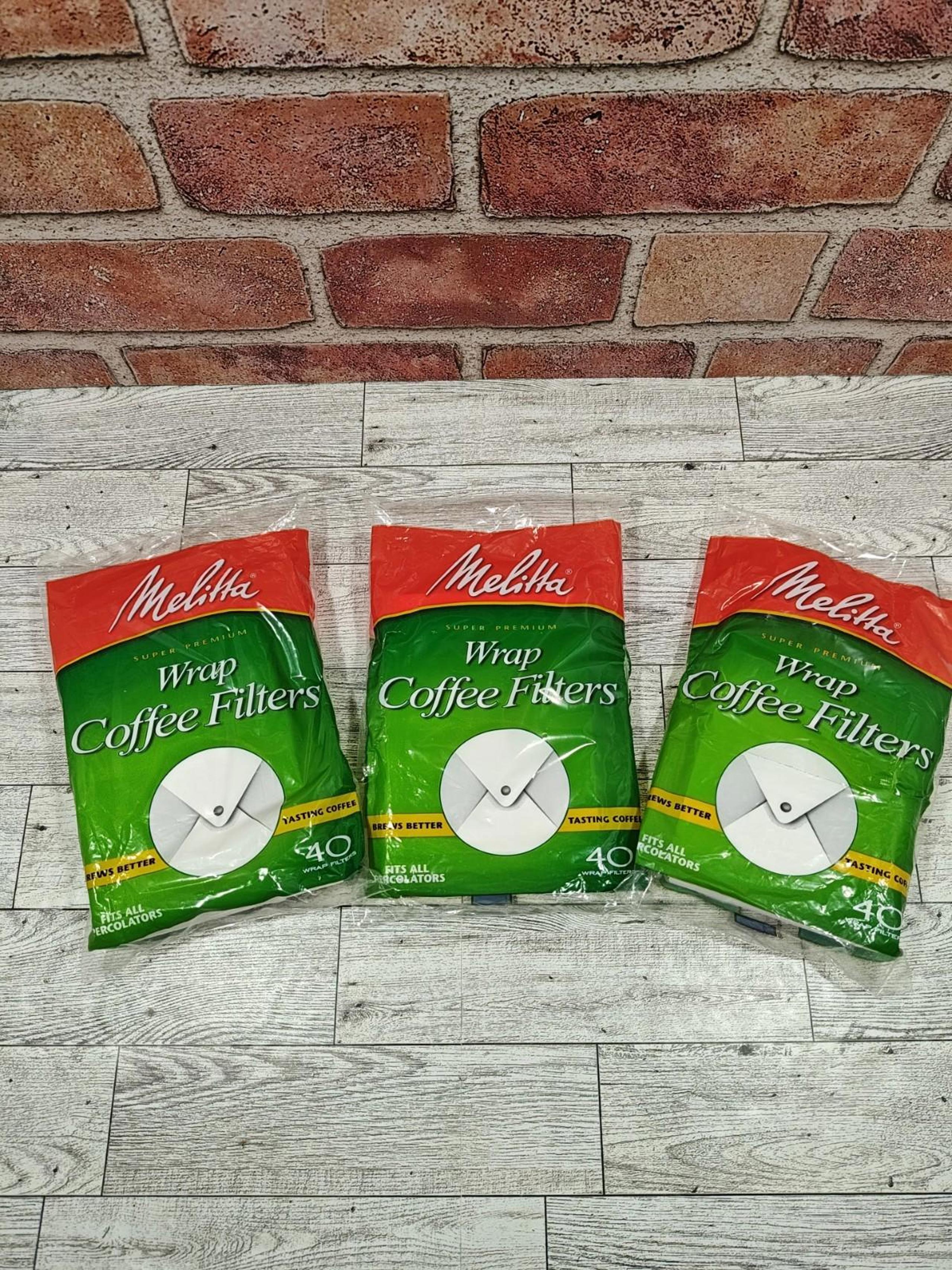 Melitta 627405  Wrap Around Coffee Filters 40 Count Lot Of 3 Sealed Packs New