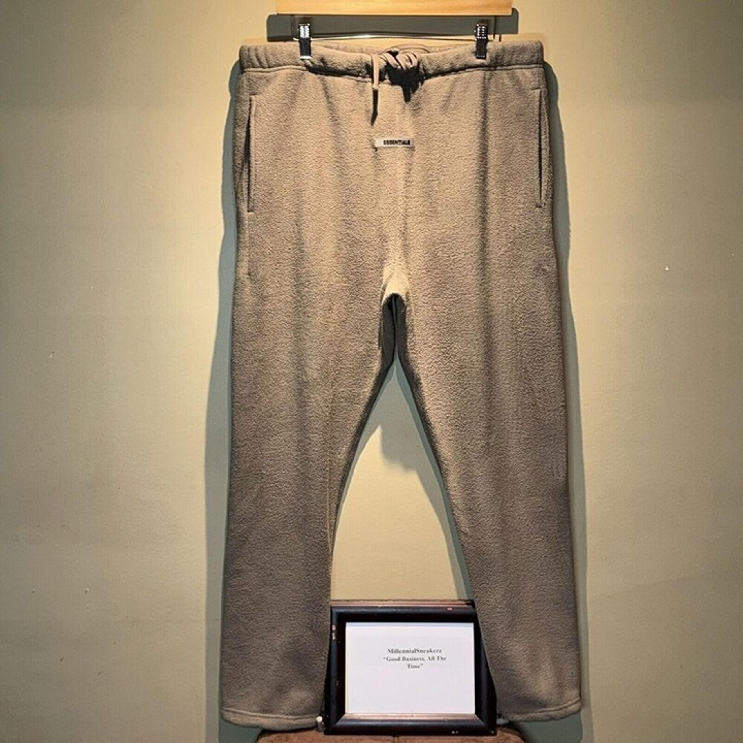 Essentials Fear Of God Polar Fleece Taupe Brown Sweatpants Men’s Size X-Large