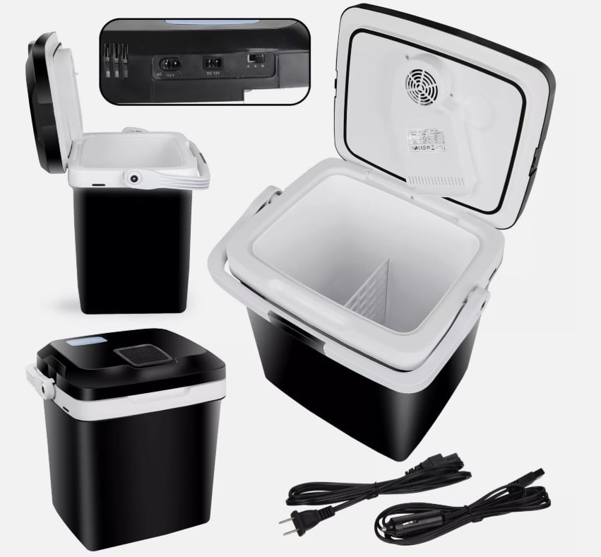 12V Mini Car Iceless Thermoelectric Cooler&Warmer Truck Freezer for Drinks