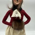 Byers Choice Carolers Lady Muff Victorian Skirt Woman 1990 Vintage 13 Signed