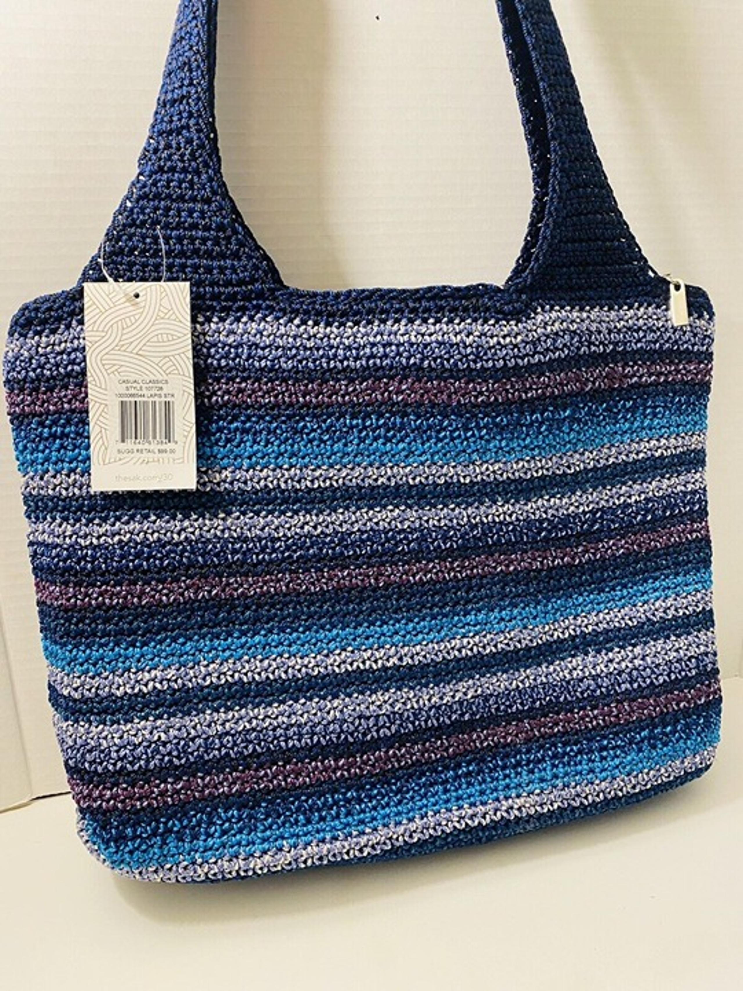 THE SAK CASUAL CLASSICS CROCHET LAPIS STRIPED LARGE TOTE