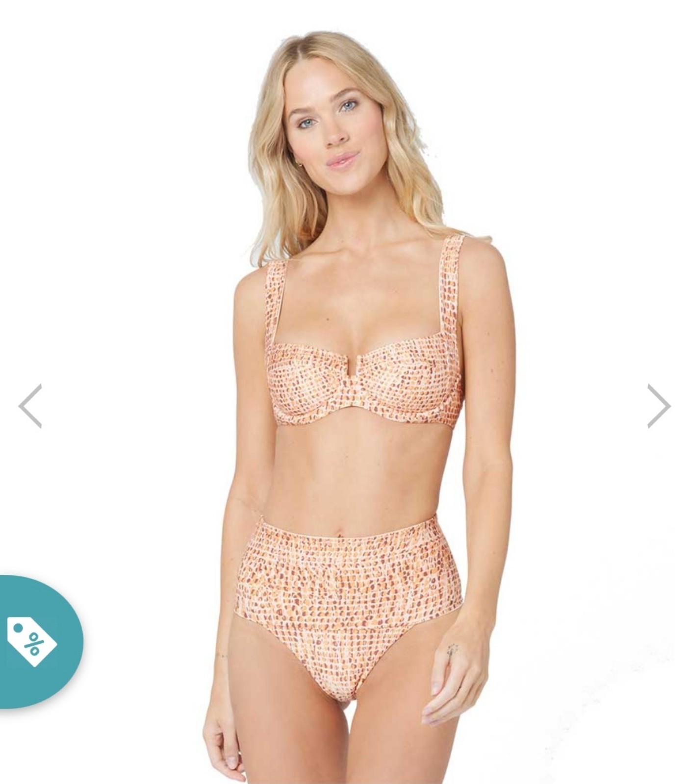 L Space Wild Bunch Desi High Waisted Bikini Bottom NWT Size Large