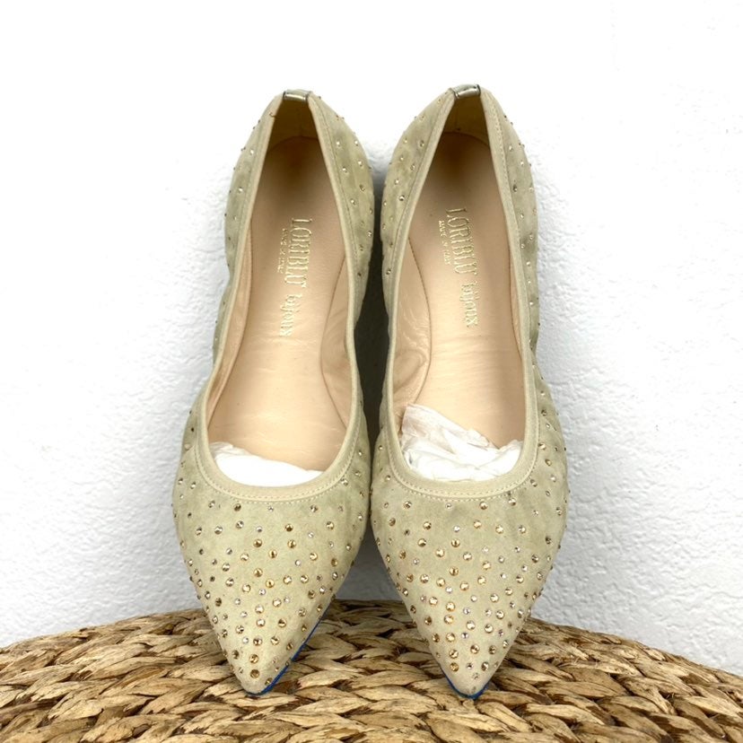 Loriblu beige gold bling Flats
