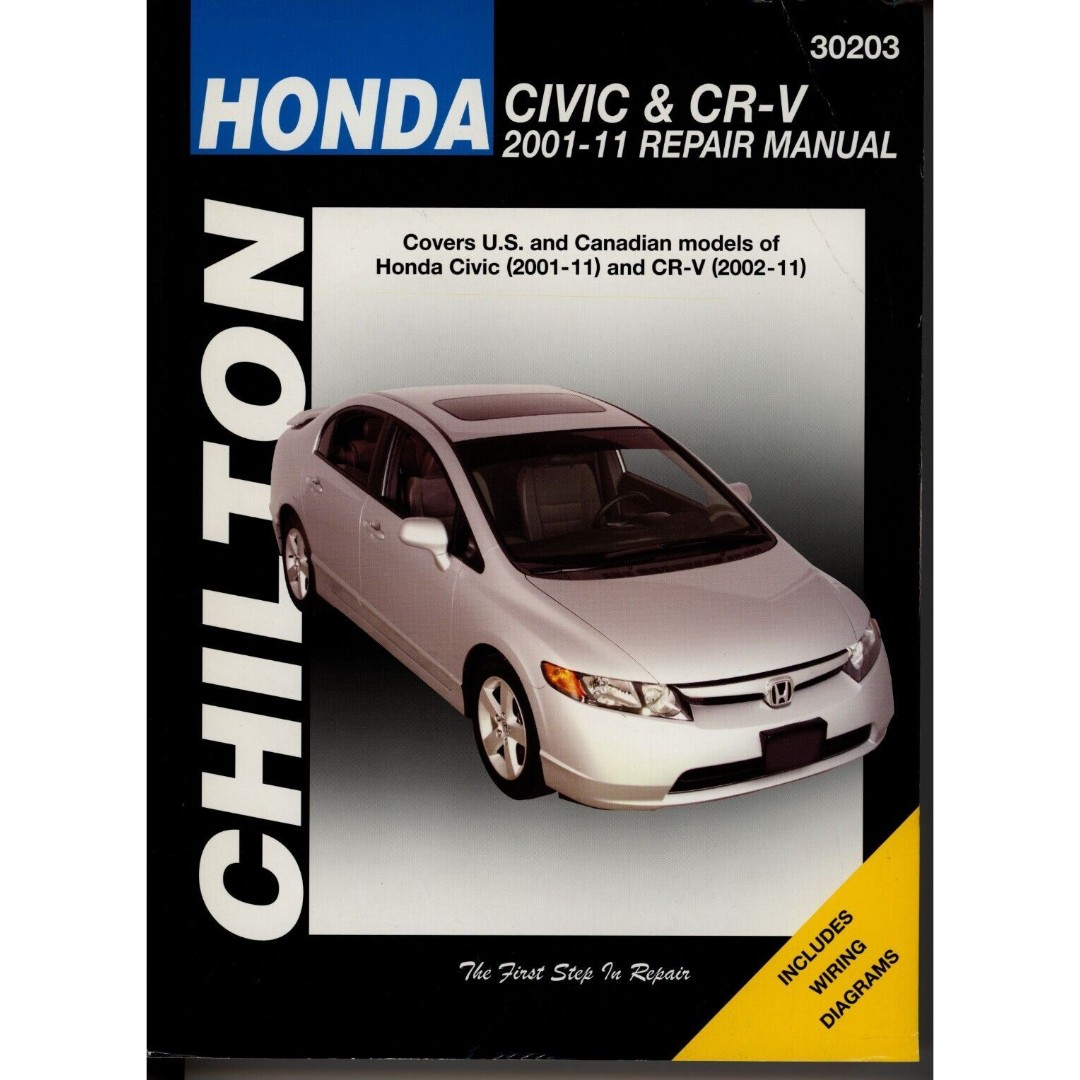 2001-2011 Honda Civic CR-V Chilton Repair Manual 30203 Maintenance DIY